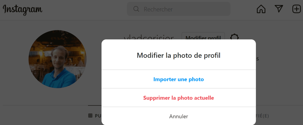 change instagram profile photo on desktop
