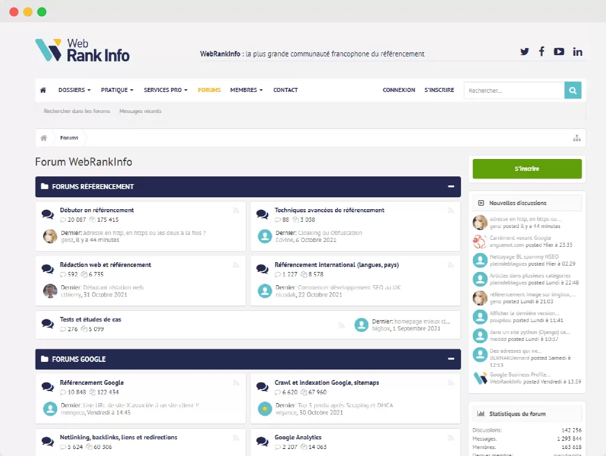 website forumrankinfo