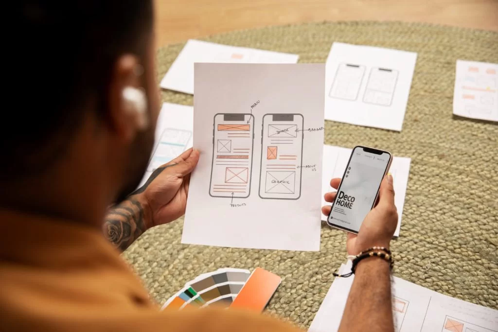 Mobile wireframe application