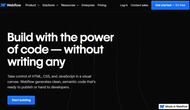 web flow home page