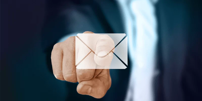 by sending an email